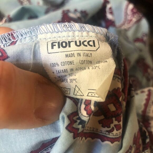 FIORUCCI PAISLEY MENS SHORT SLEEVE BUTTON DOWN SHIRT MADE IN ITALY - Picture 14 of 14